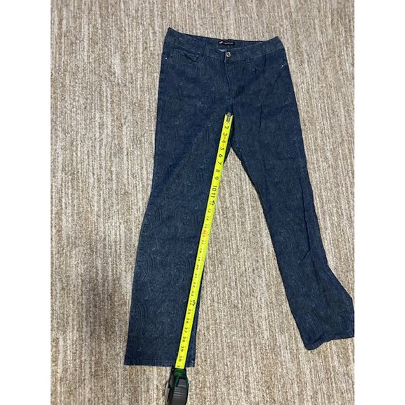 Women's LEE Classic Fit Size 14 Jeans Blue Fashion Print - Picture 3 of 7